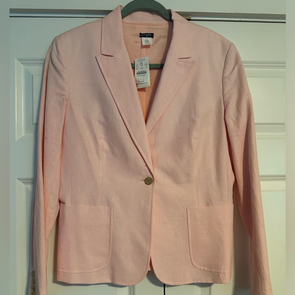 Brand NEW: J. CREW Women’s Linen / Cotton Blend Pink Suit